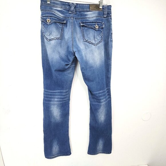 Hydraulic Nolita Microboot Flap POckets LOw Rise Y2K 90s Denim Jeans - Picture 6 of 8